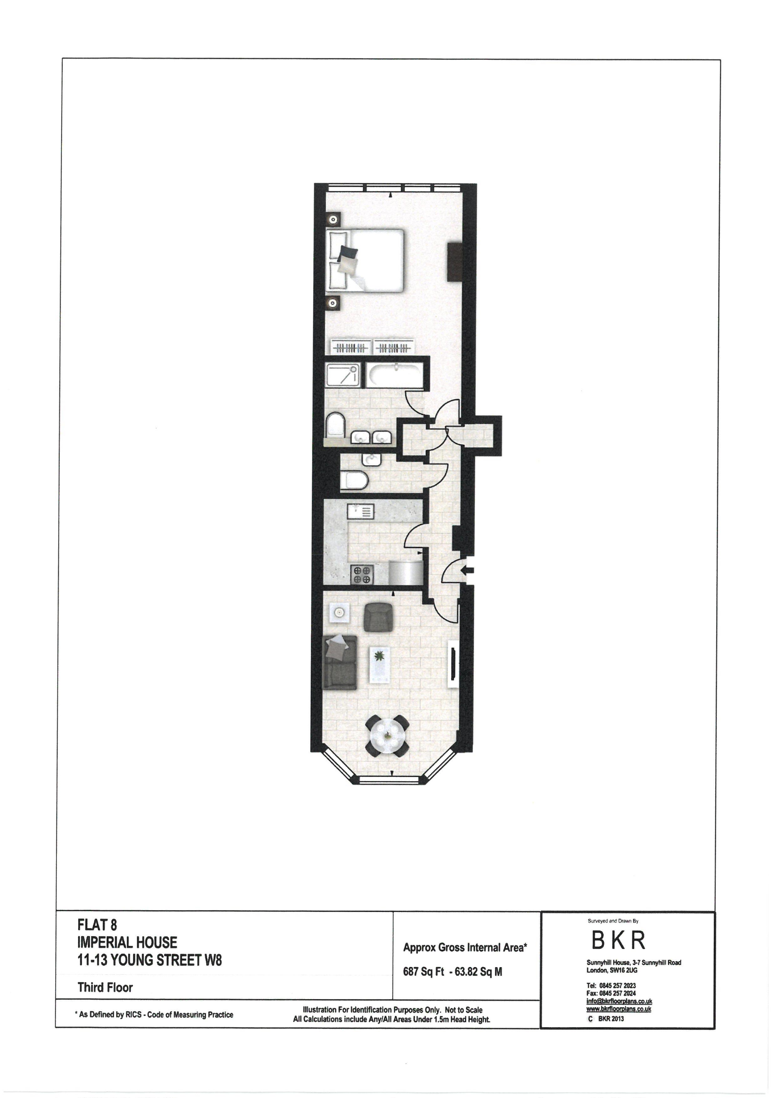 1 Bedrooms Flat to rent in Imperial House, Kensington, London W8