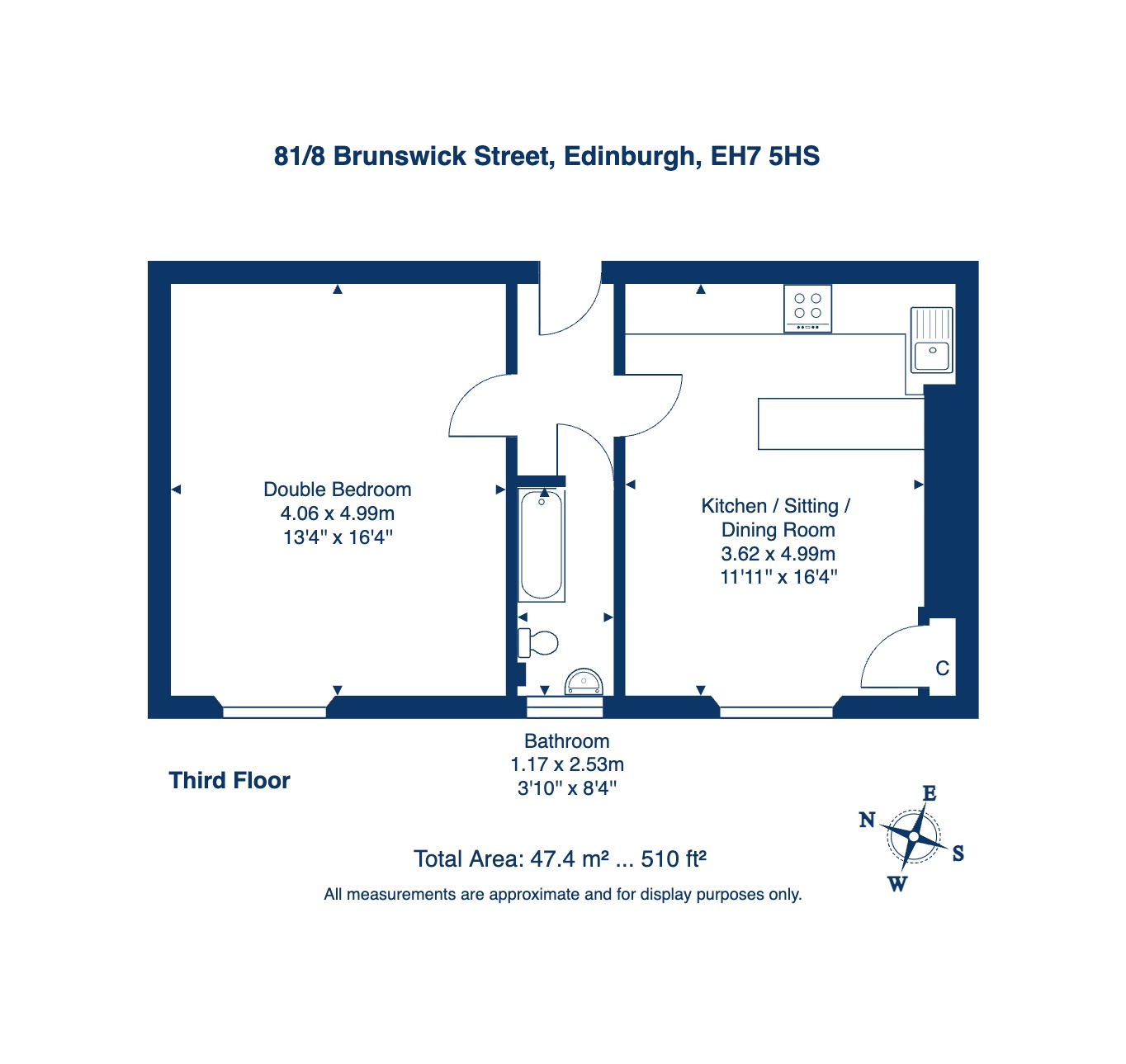 81/8, Brunswick Street, EDINBURGH floorplan
