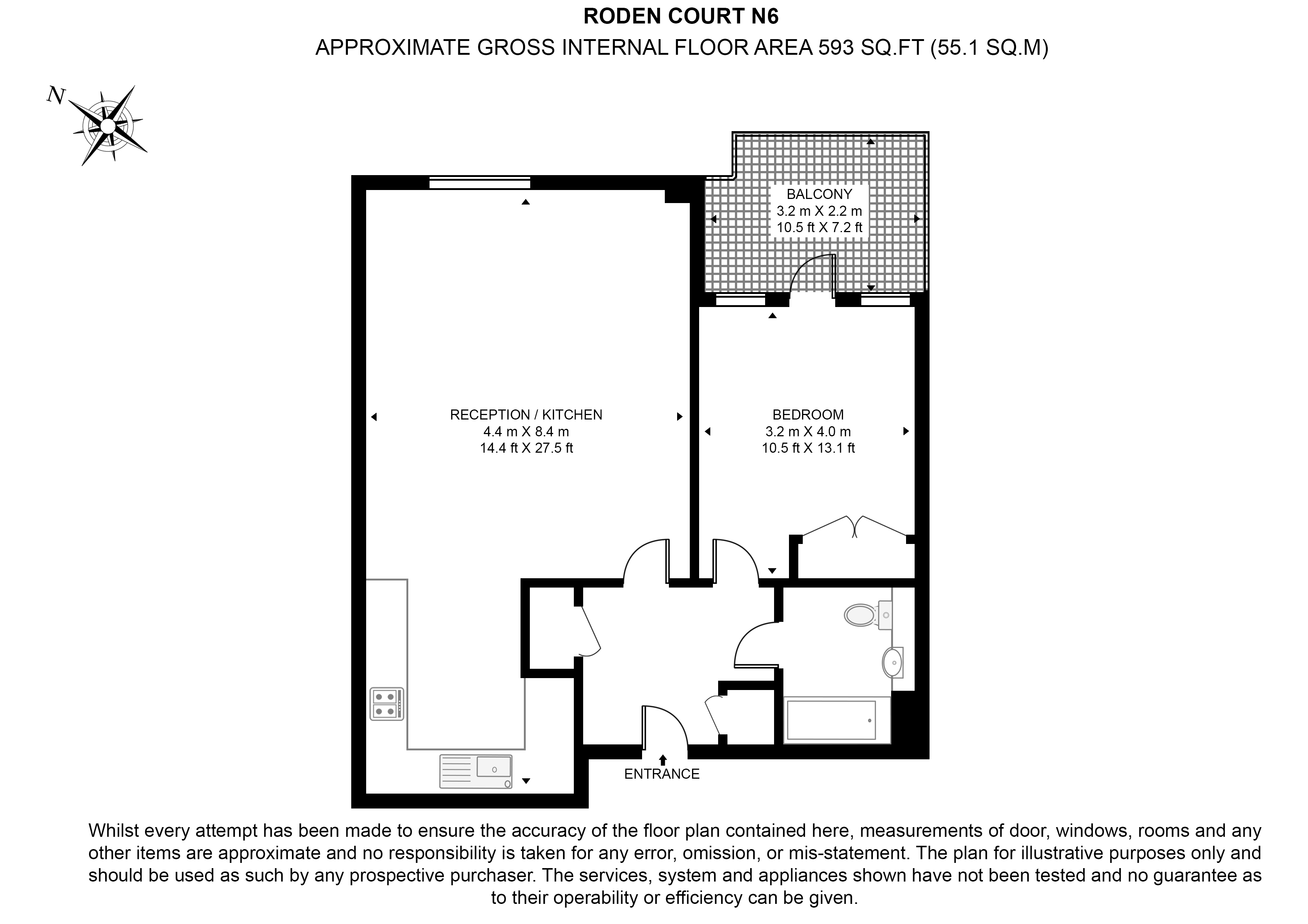 85, Roden Court, Highgate floorplan