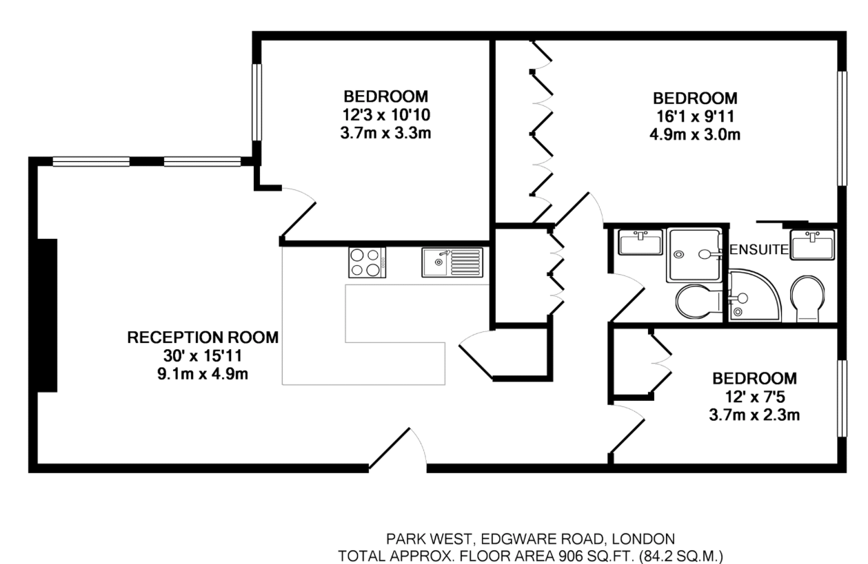 3 Bedrooms Flat for sale in Park West, Kendal Street, London W2