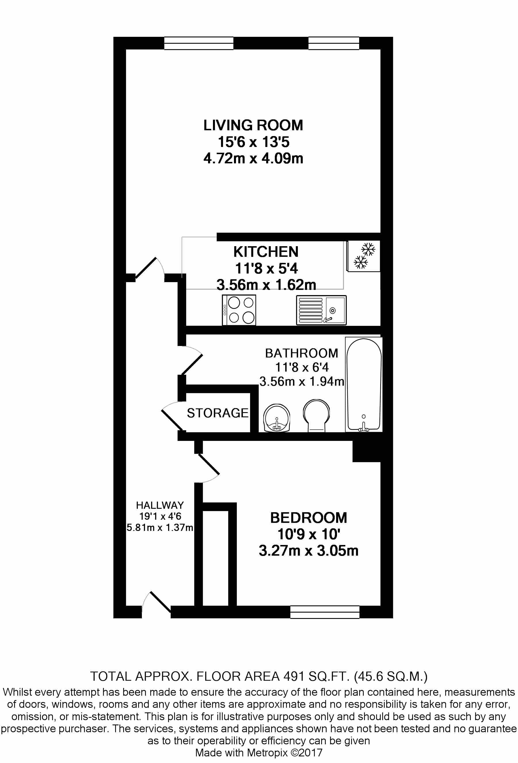 Flat 201, Causton House, Stockwell floorplan