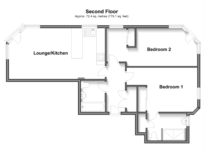 Flat 8, Greenstede House, Wood Street, East Grinstead floorplan