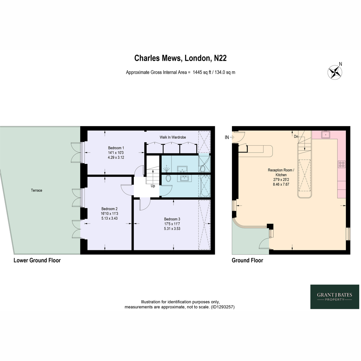 3 Charles Mews, 140, Station Road, Alexandra Palace,, London floorplan