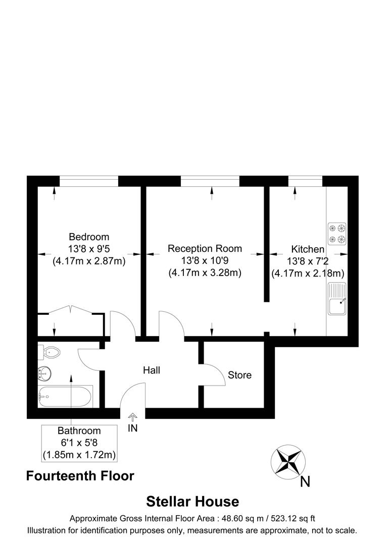 Flat 78 Stellar House, 900, High Road, London floorplan