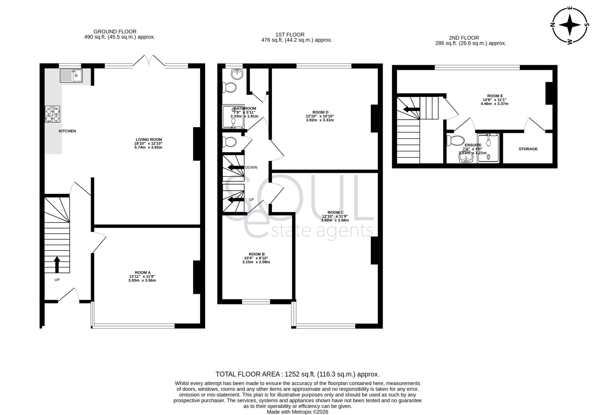Room B, Somerset Close, New Malden floorplan