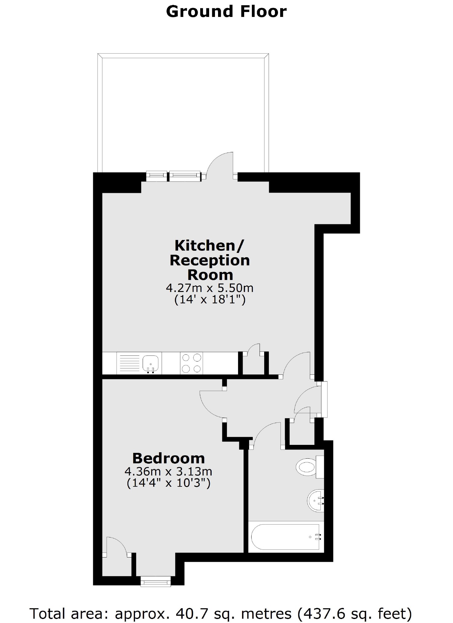 Flat 1, 14, Argyle Walk, London floorplan