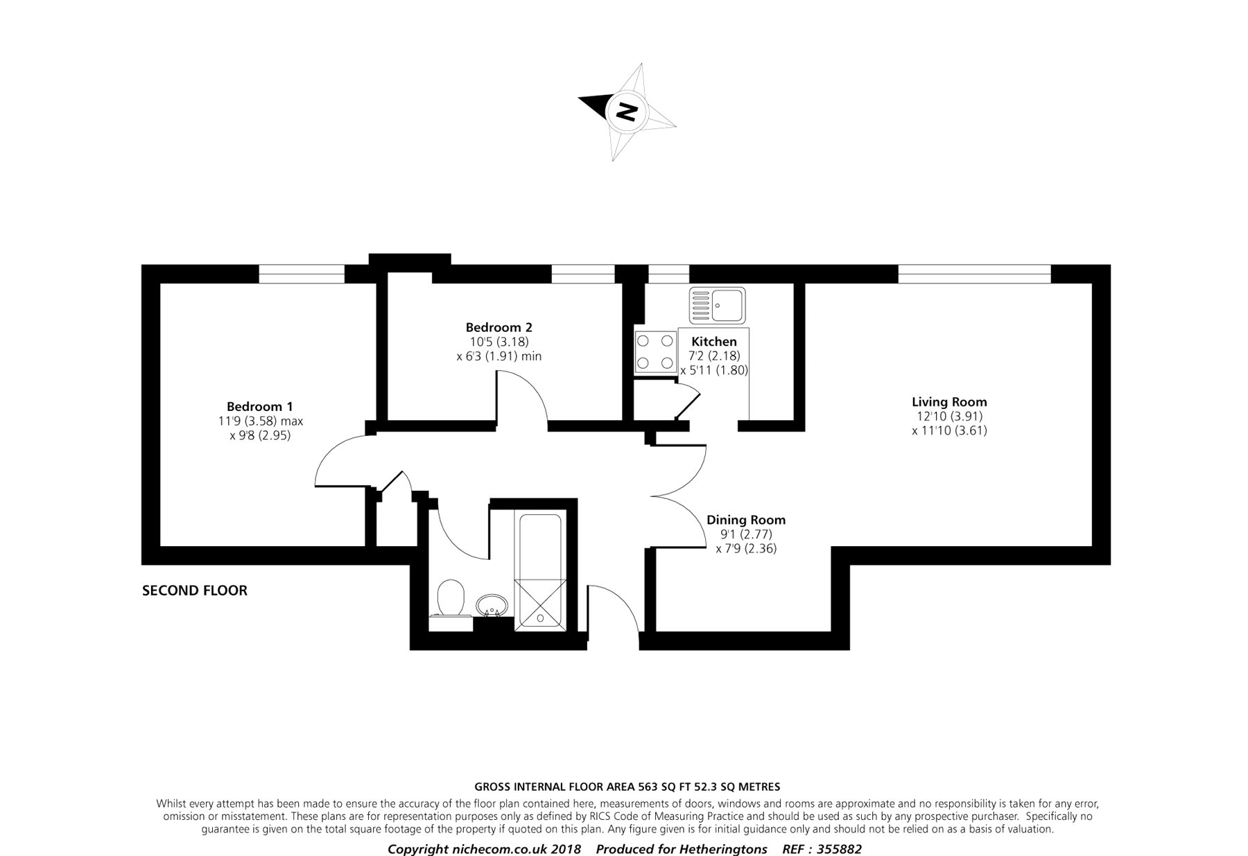 2 Bedrooms Flat for sale in Boleyn Way, Barnet EN5