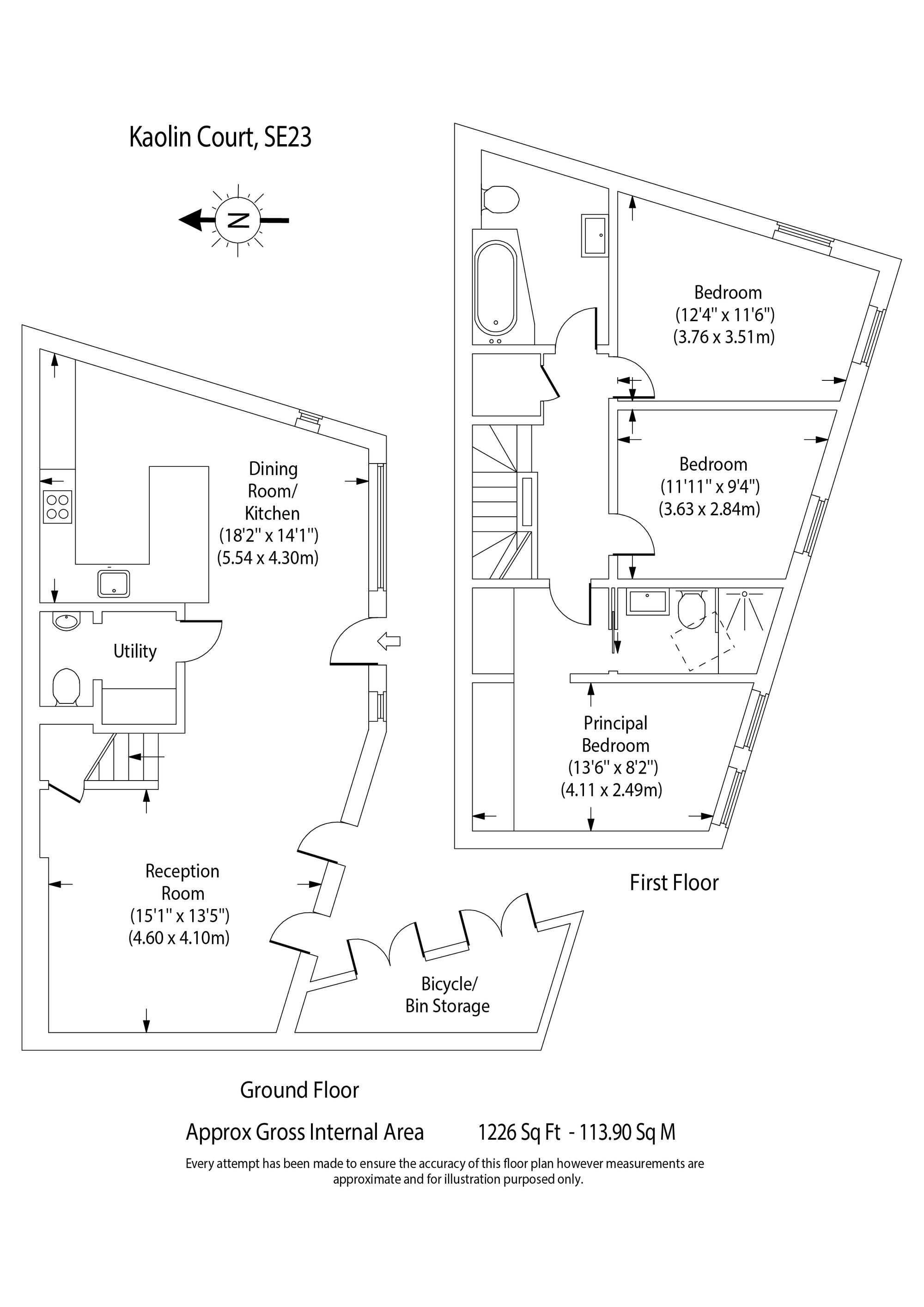 4 Kaolin Court 33-39 Beadnell Road, London floorplan
