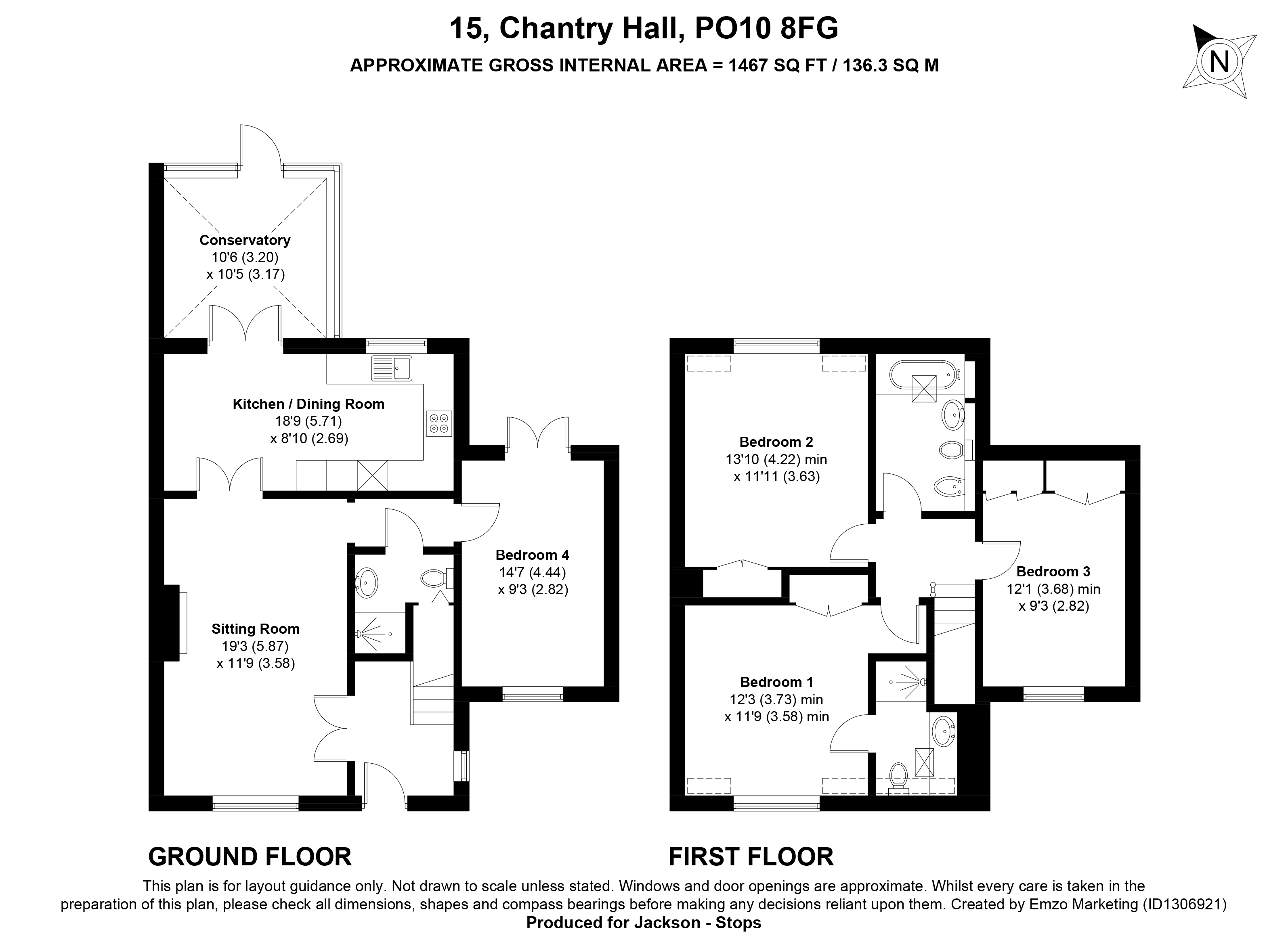 15, Chantry Hall, Emsworth floorplan