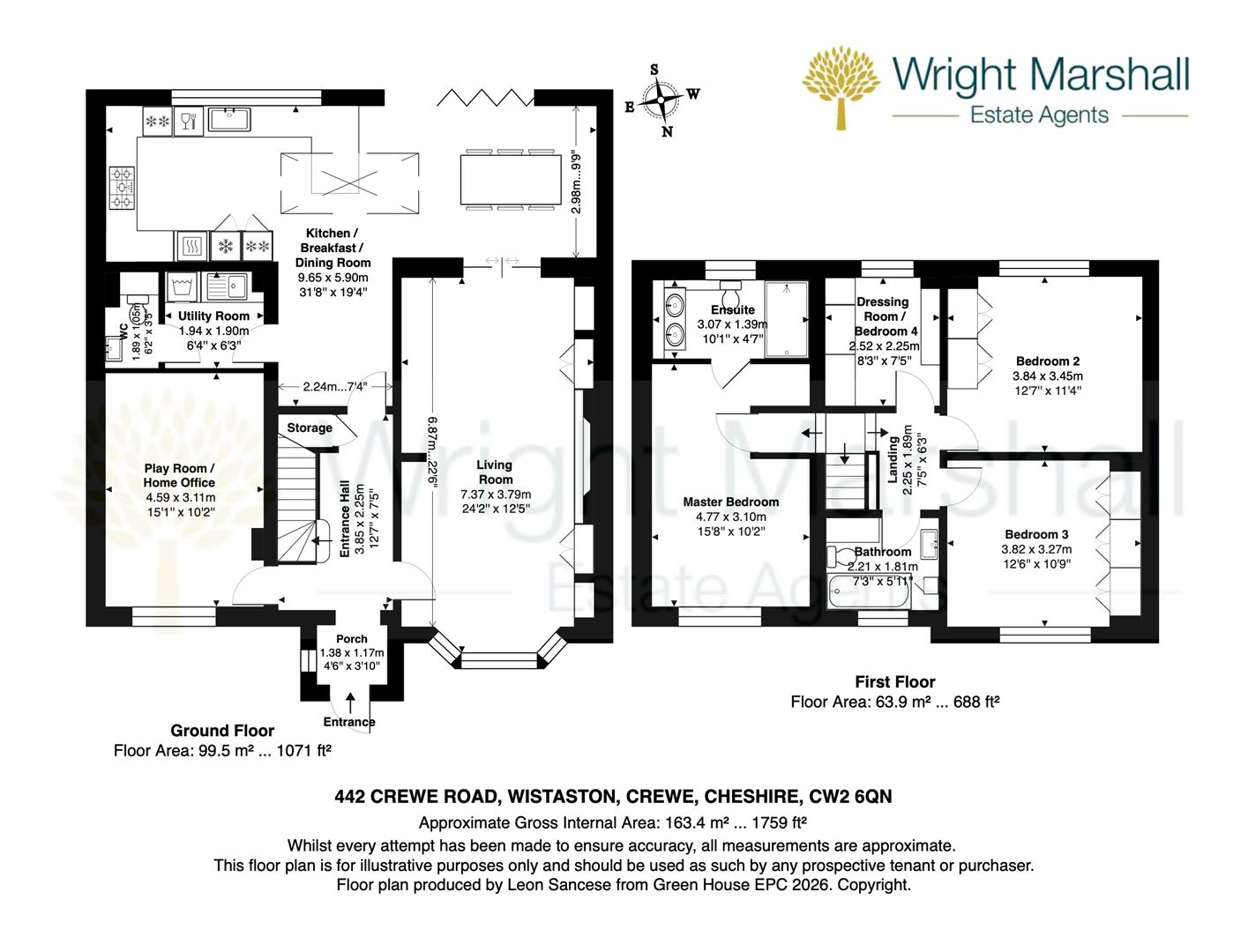 442, Crewe Road, Wistaston floorplan