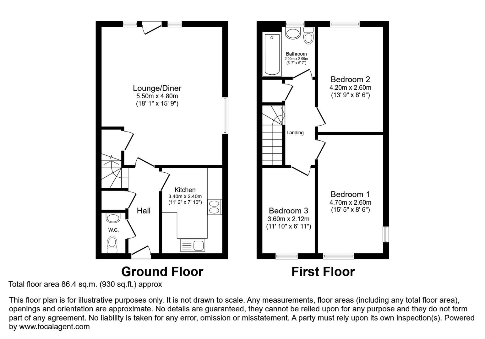 3, Fewston Drive, Killinghall, Harrogate floorplan