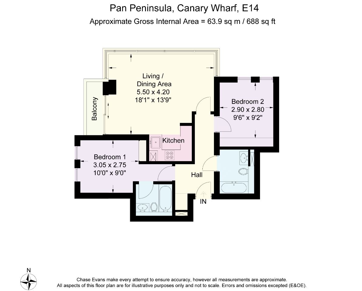 2 Bedrooms Flat to rent in East Tower, Pan Peninsula, Canary Wharf E14
