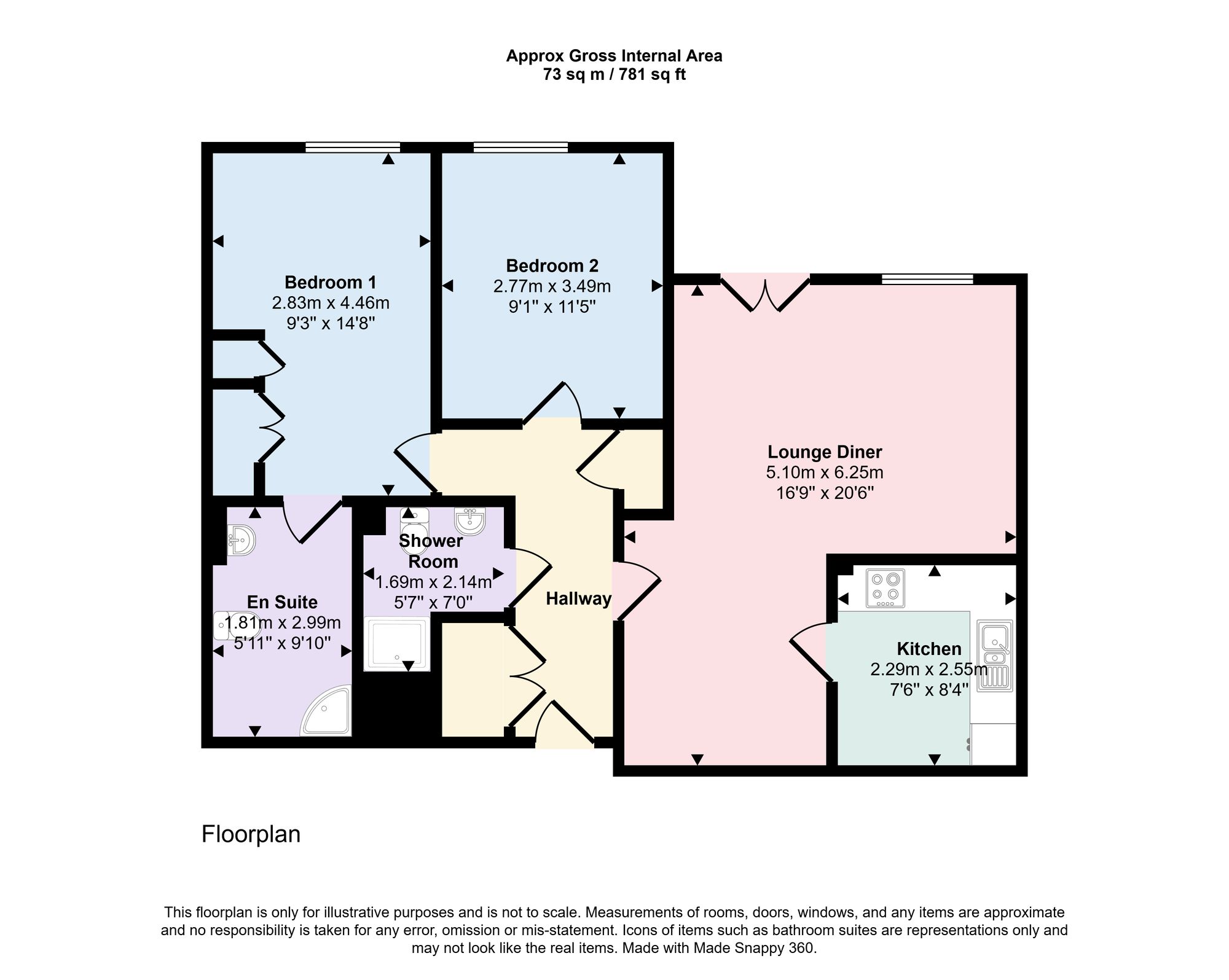 Flat 15, Aurora Court 14A Sunset Avenue, Woodford Green floorplan