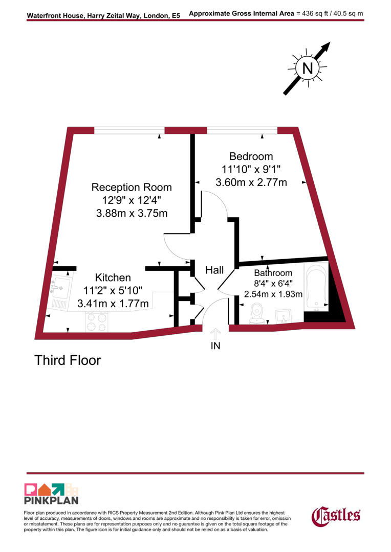 Flat 33, Waterfront House, Harry Zeital Way, London floorplan
