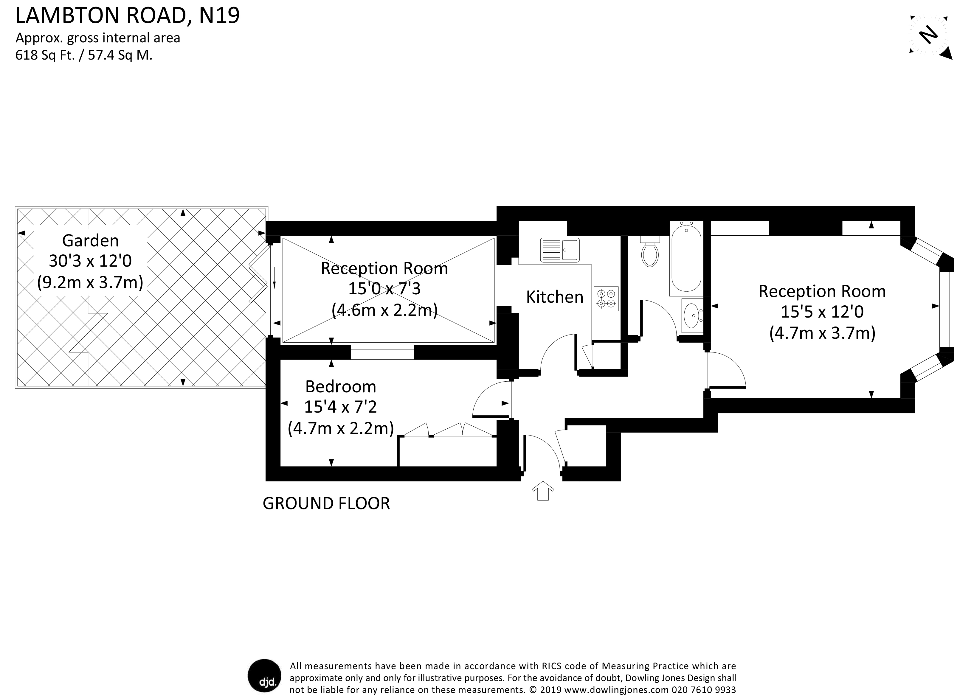 1 Bedrooms Flat to rent in Lambton Road, London N19