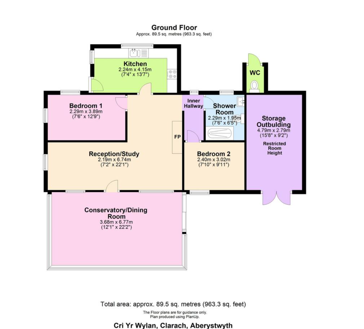 Cri-yr-Wylan, Cri-yr-Wylan, Clarach Bay floorplan