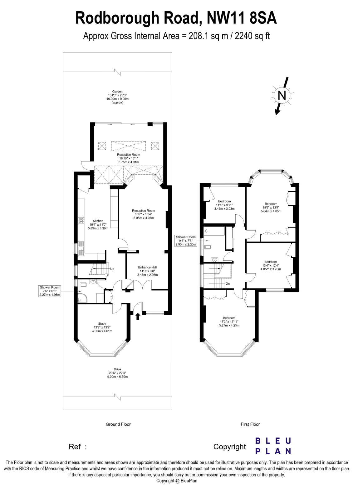 19 Rodborough Road, Golders Green, LONDON floorplan