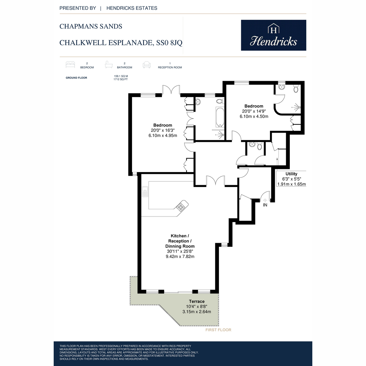 Flat Flat 1, 25, Chalkwell Esplanade, Westcliff-on-sea floorplan