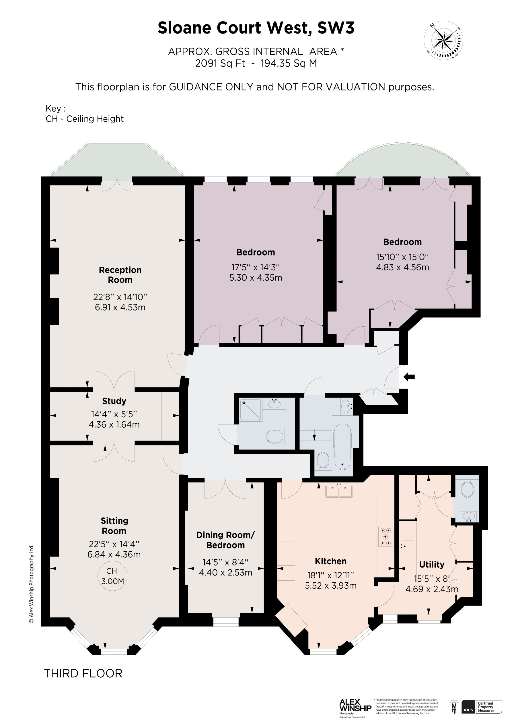 Flat 10, 36, Sloane Court West, London floorplan