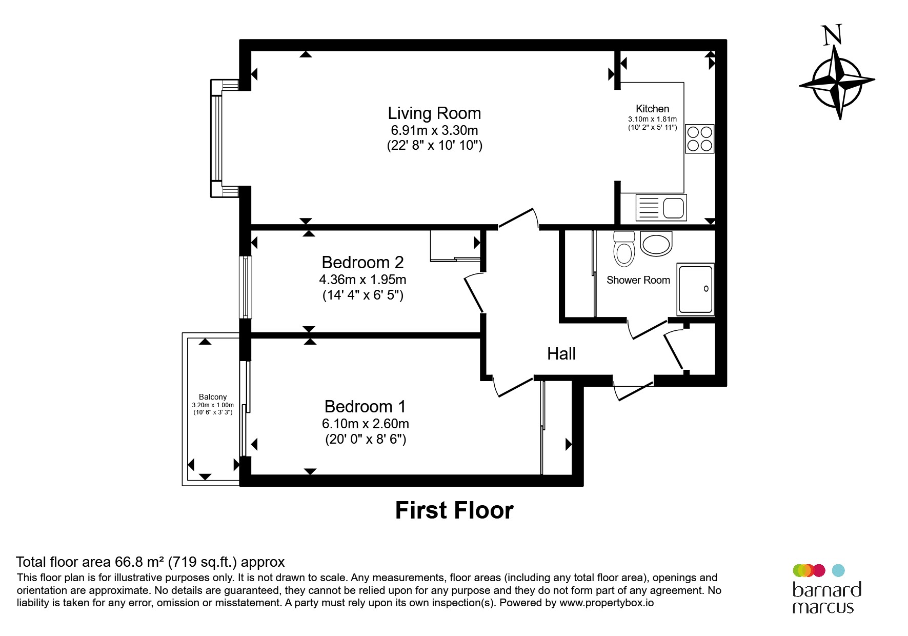 Flat 15, Homewater House, 30, Upper High Street, Epsom floorplan