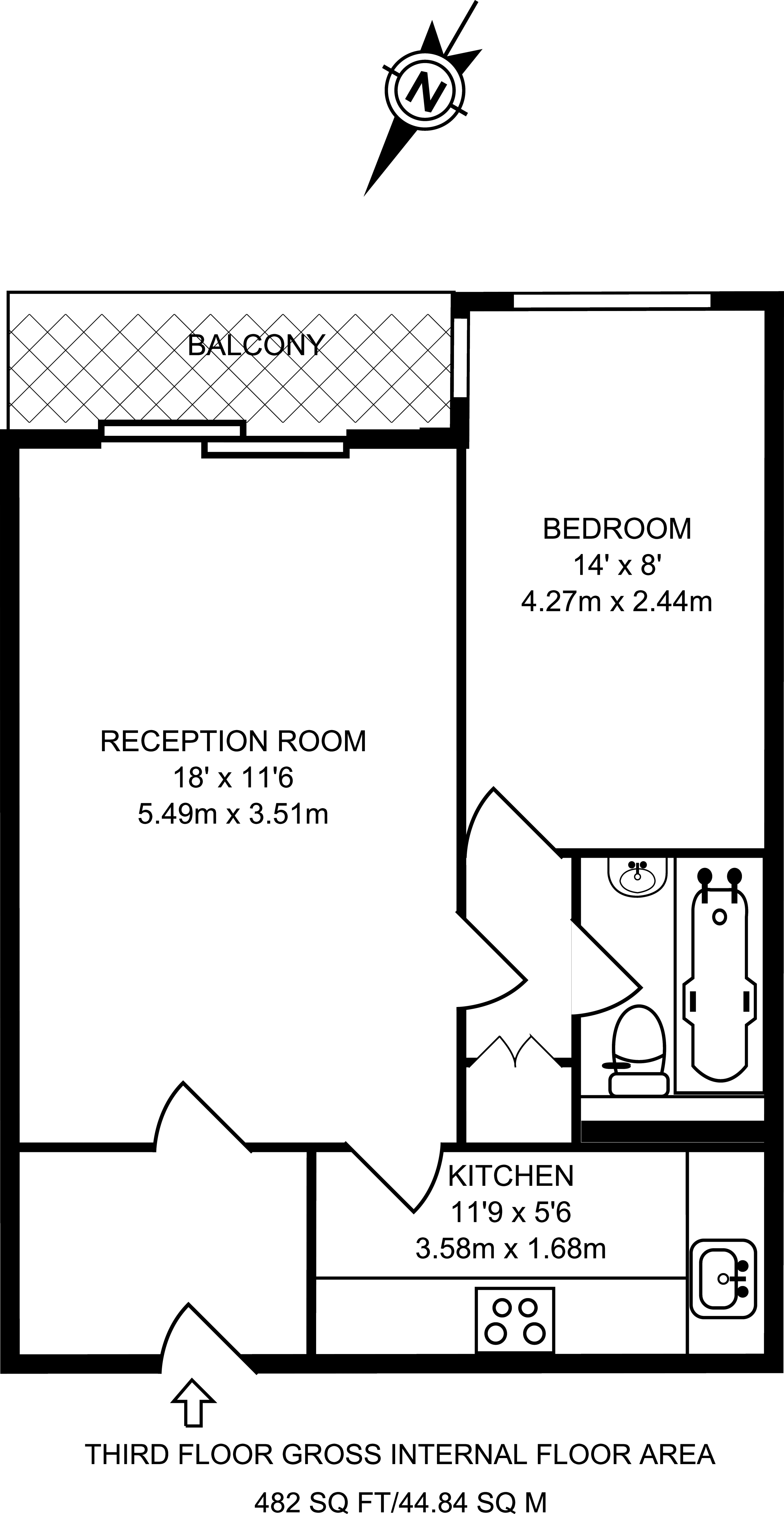 1 Bedrooms Flat to rent in Eastgate Gardens, Guildford GU1