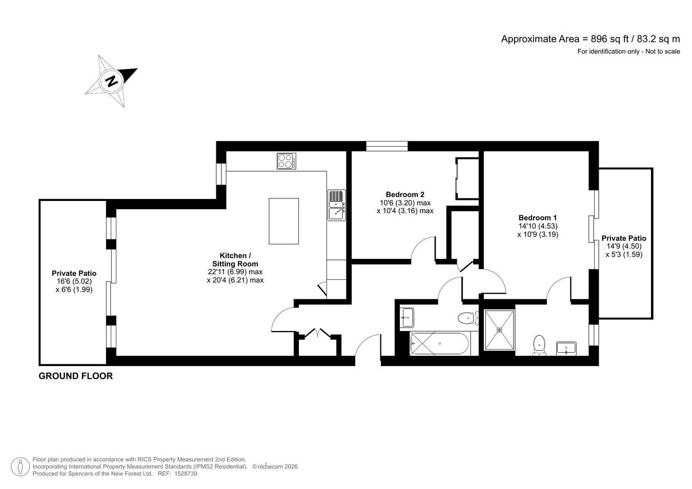 The Hoy, Flat 11, 167-169, Lymington Road, Christchurch floorplan