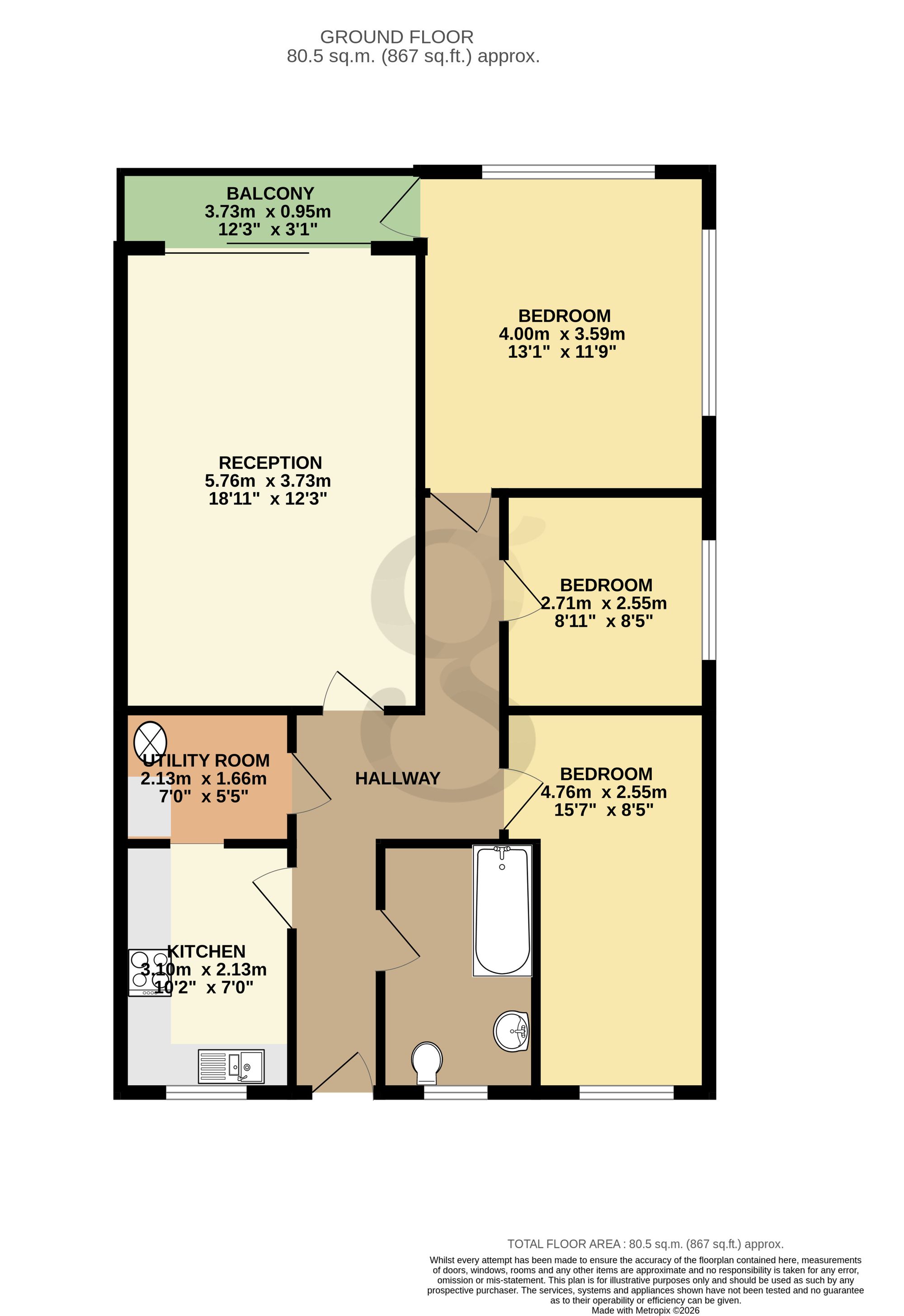 Flat 14, Regency House Regent Road, Jersey floorplan