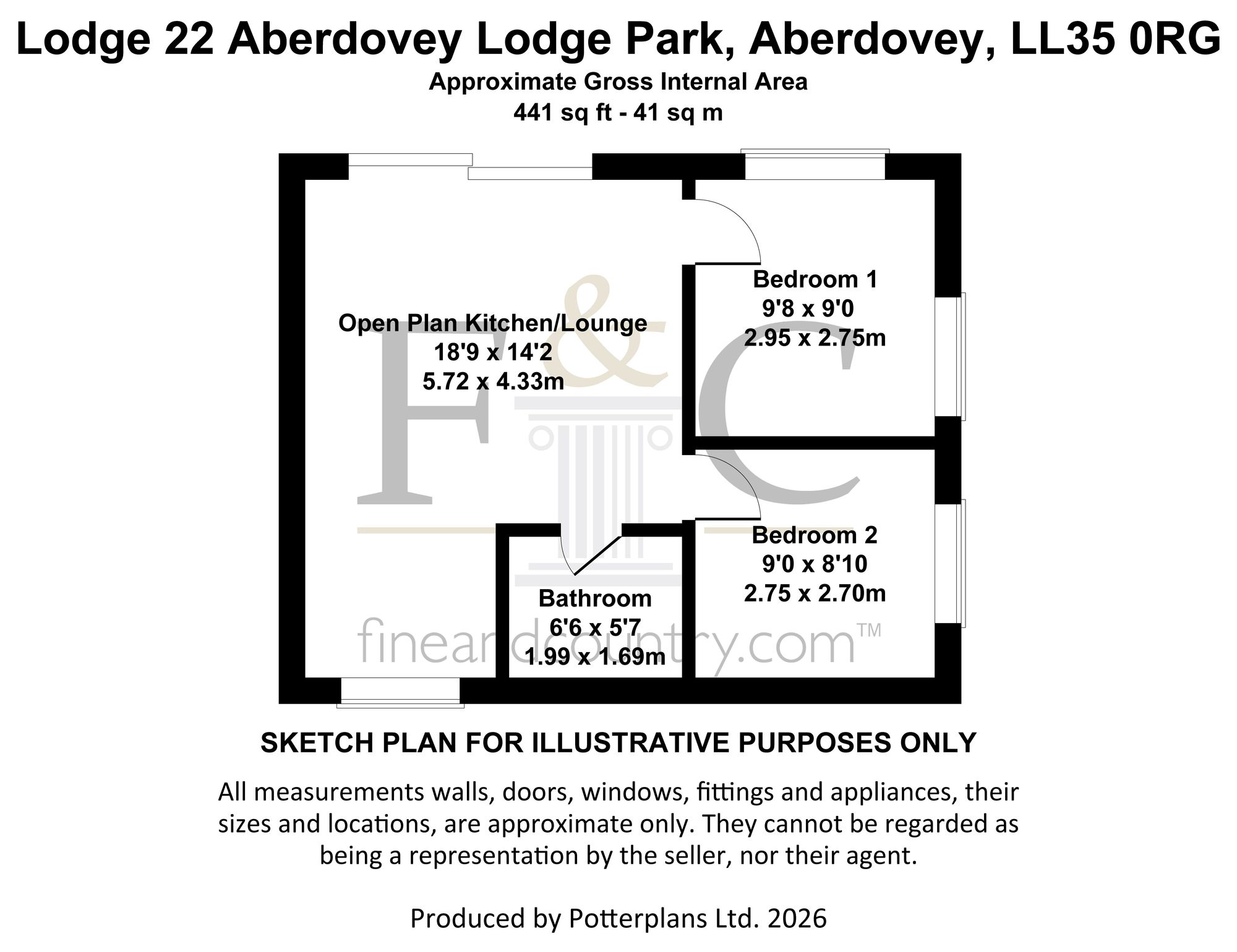 22 Aberdovey Lodge Park, Aberdovey floorplan