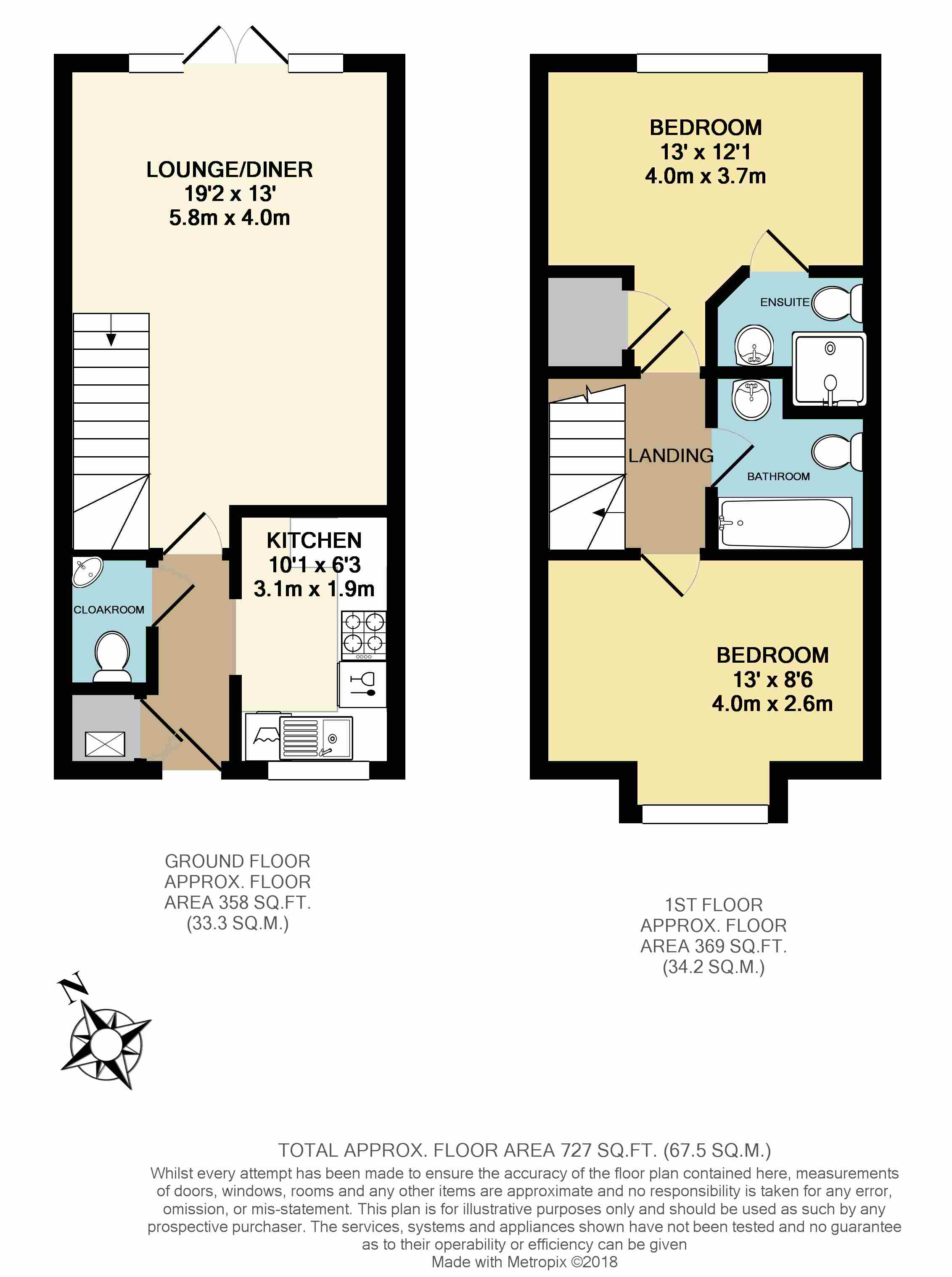 2 Bedrooms Terraced house for sale in Bulbeck Way, Felpham, Bognor Regis, West Sussex PO22