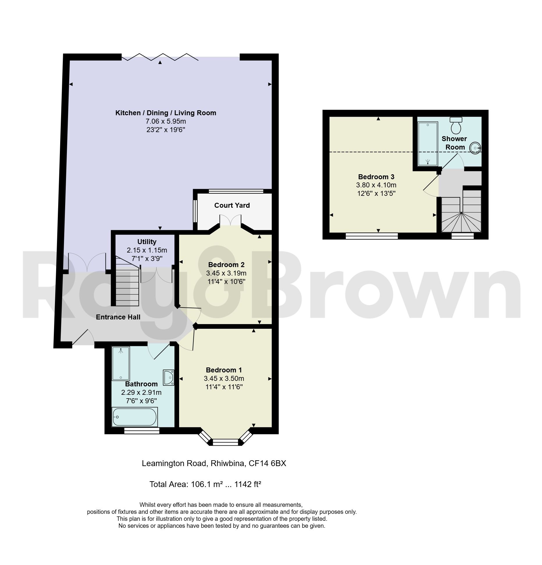 1 Leamington Road, Cardiff floorplan
