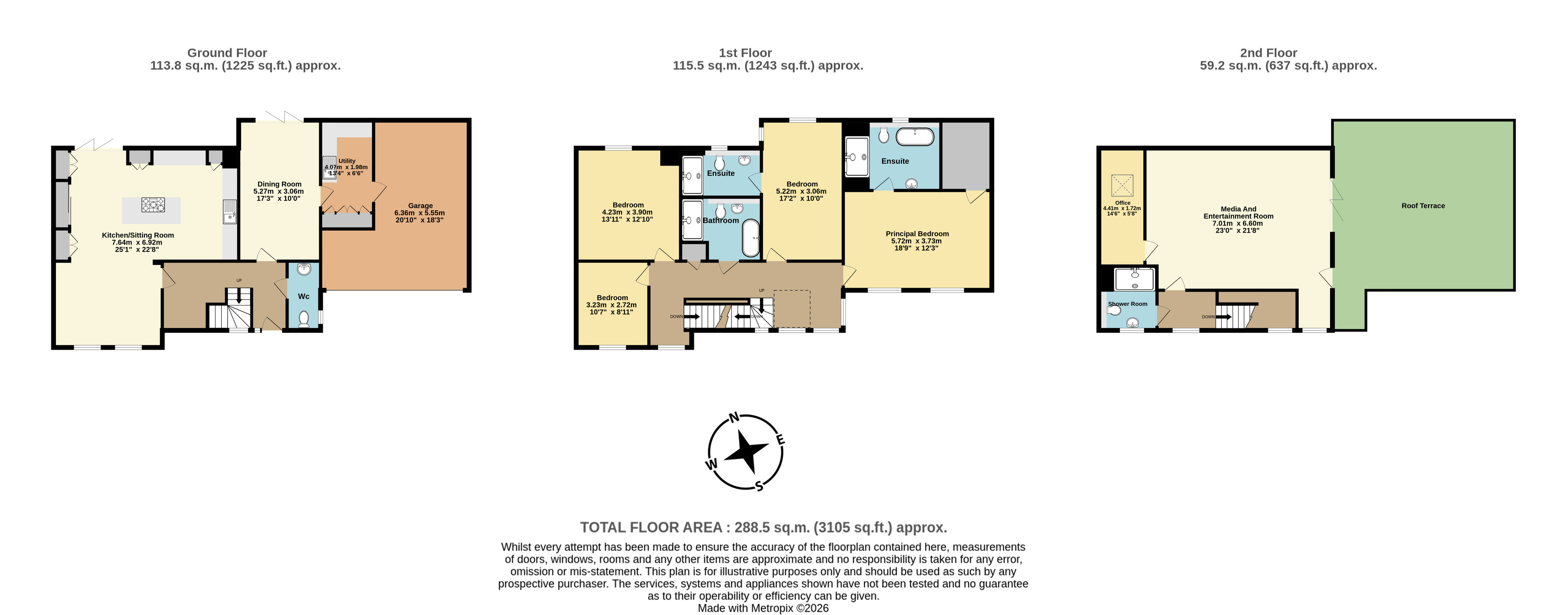 3, The Lyndons, Exeter floorplan