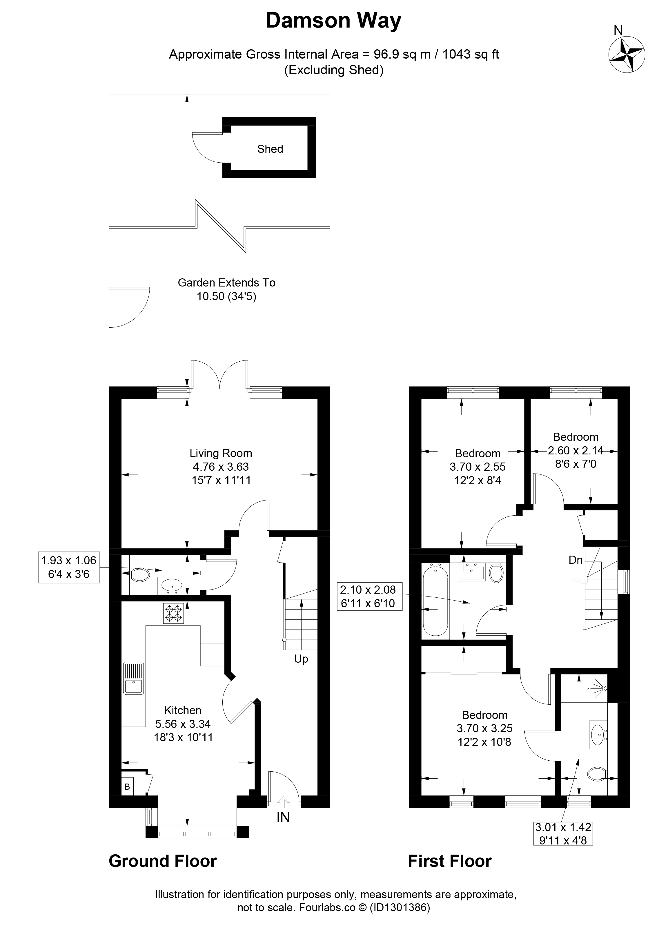 31, Damson Way, Carshalton floorplan