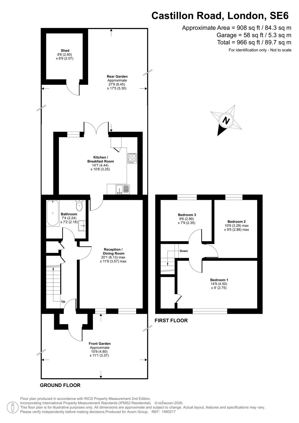 45, Castillon Road, London floorplan