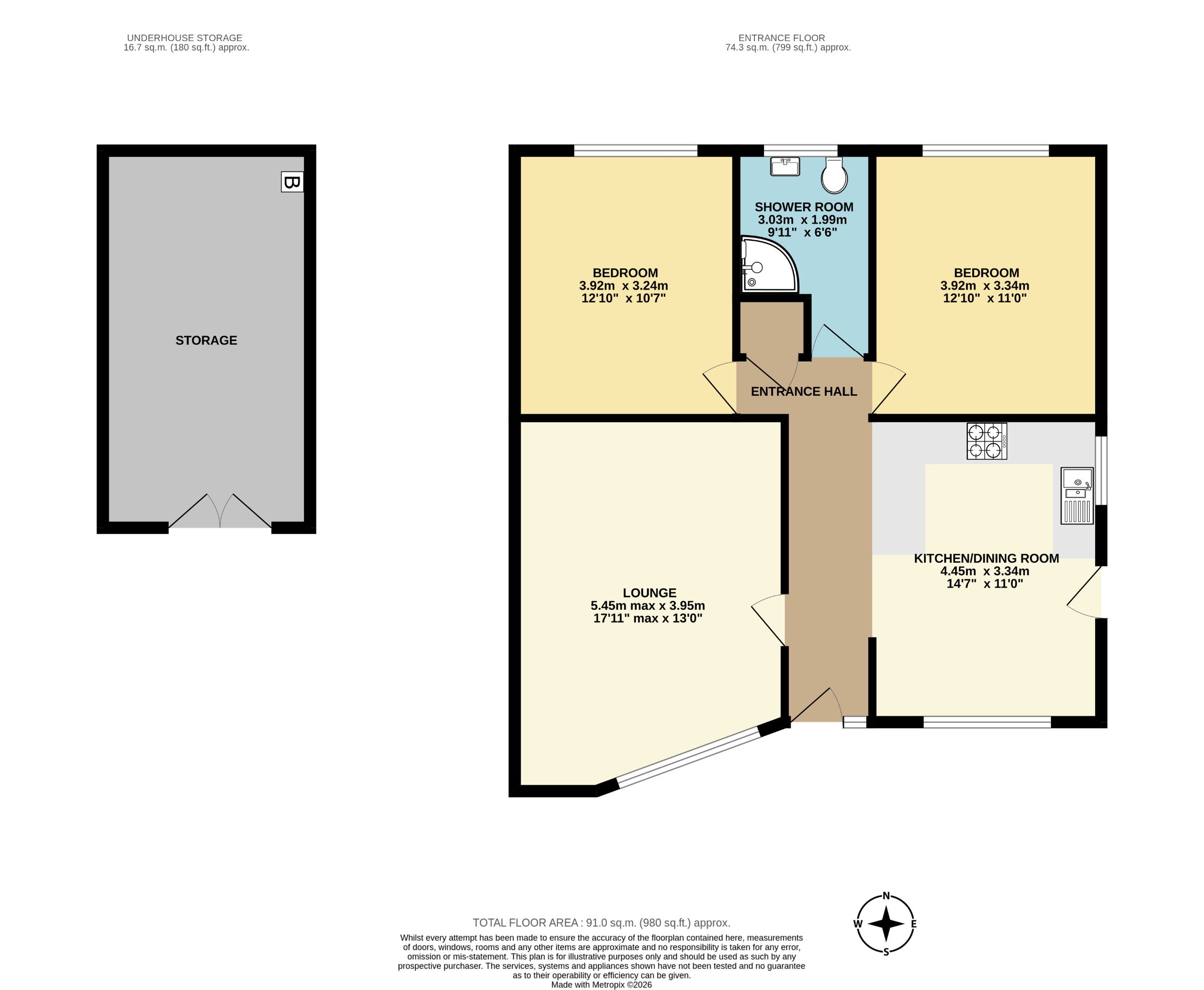 135 Penwill Way, Paignton floorplan