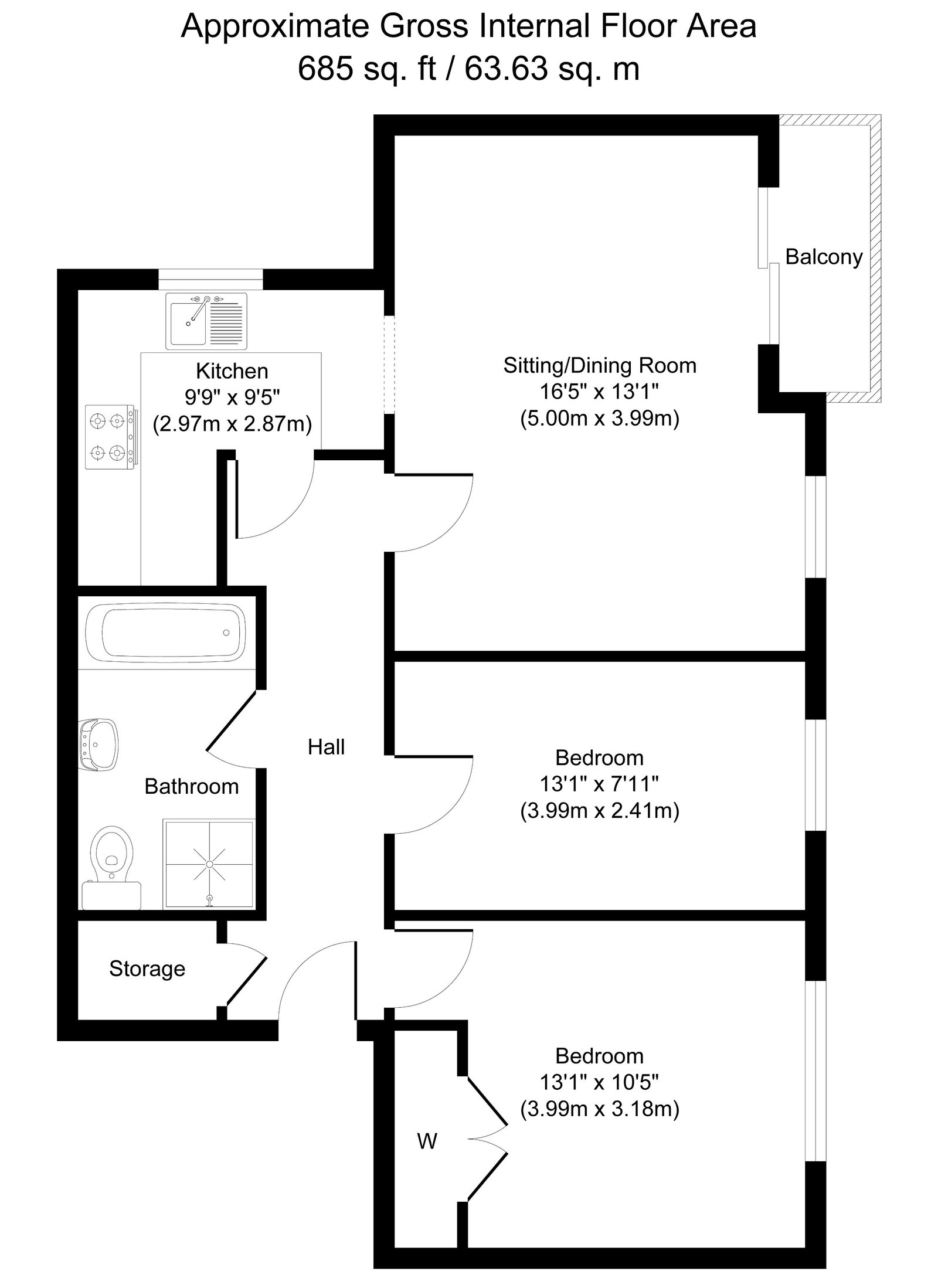 Willow Court,28, Willow Road, Wallington floorplan