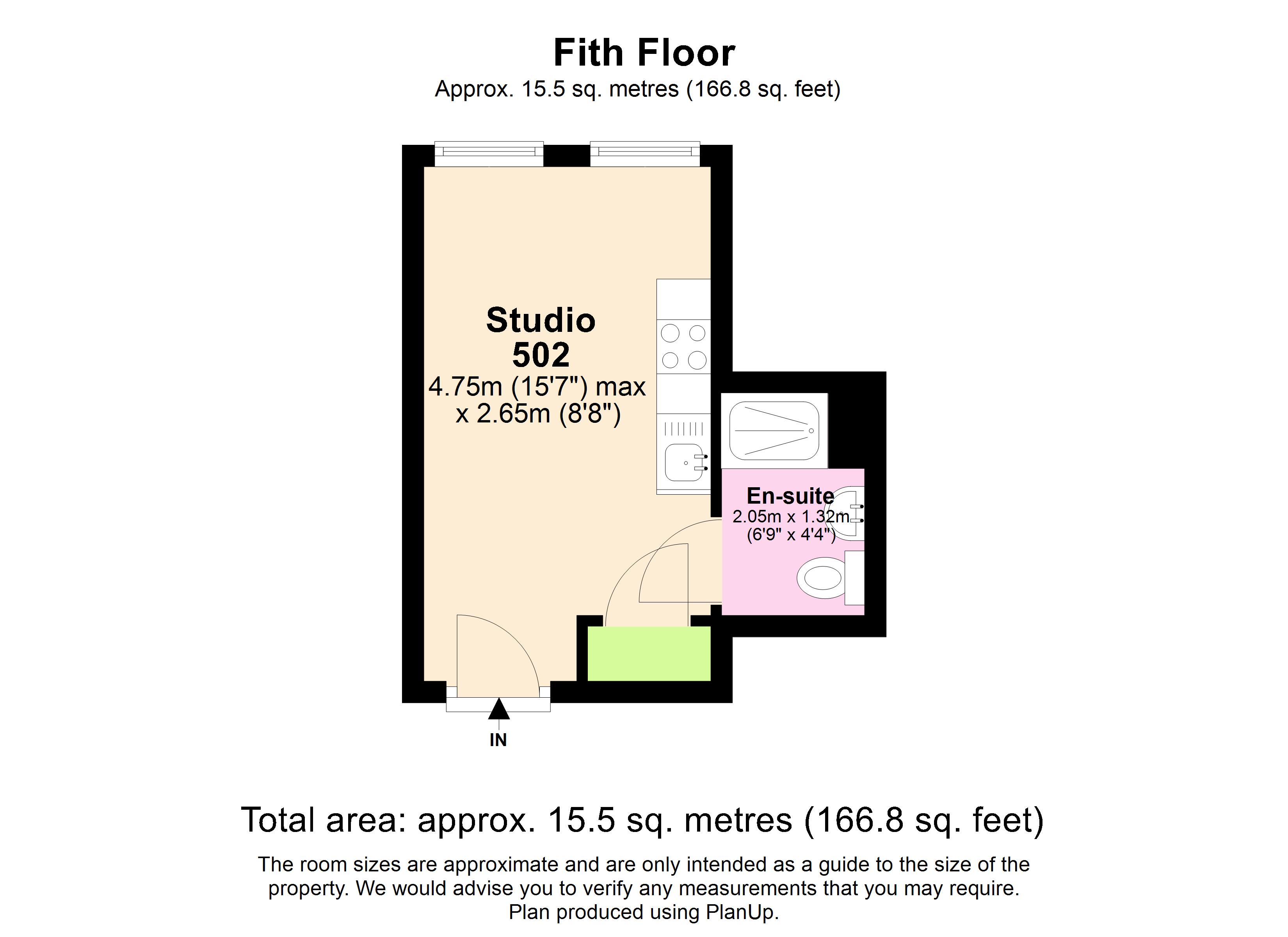 502, Maid Marian House, Nottingham floorplan