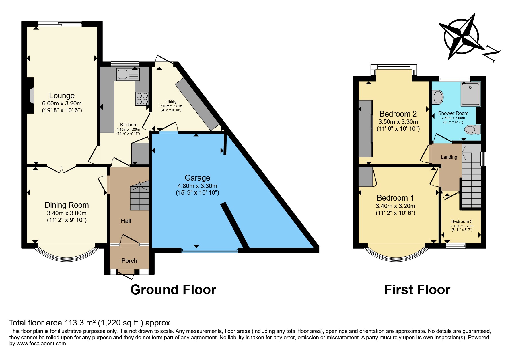 59, Queens Park Road, Harborne floorplan