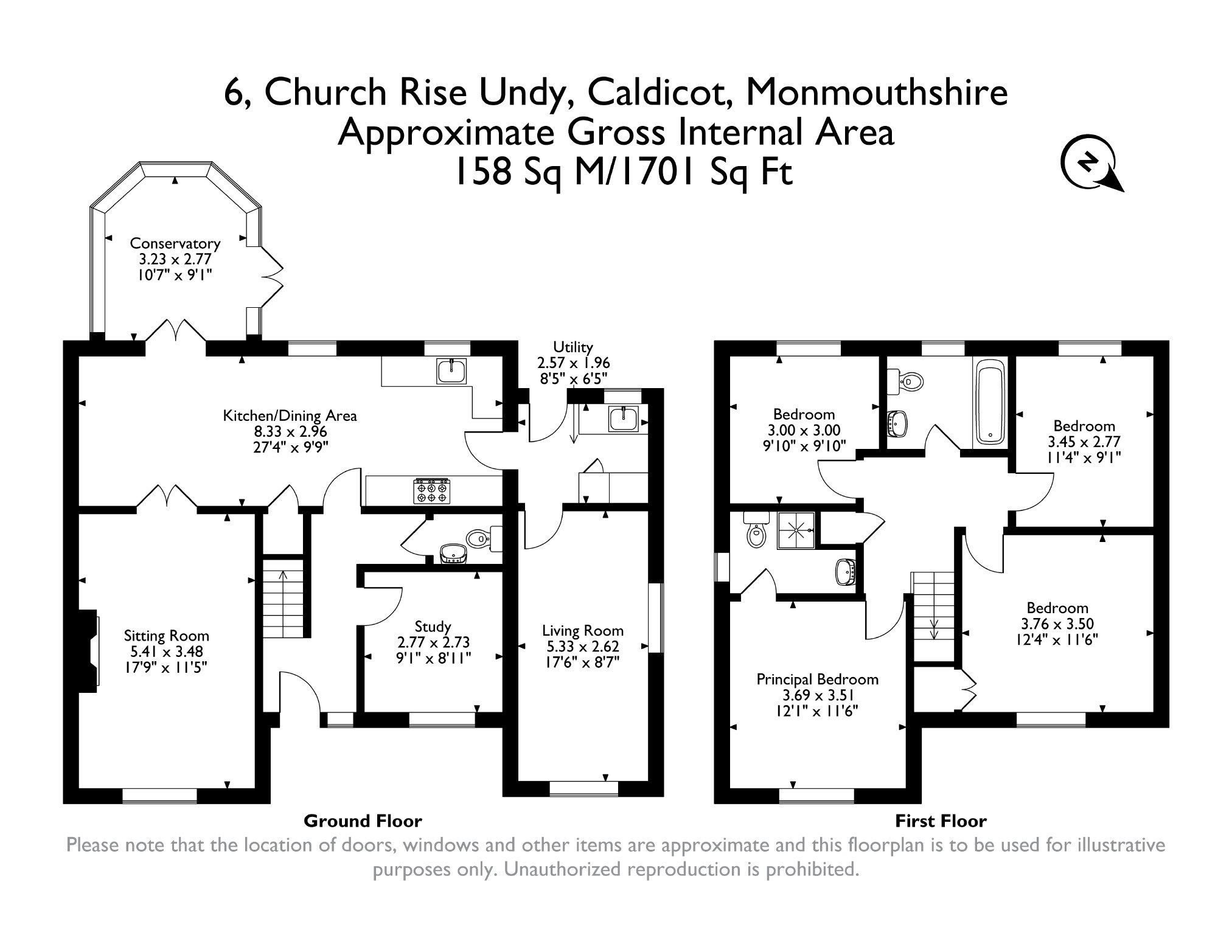 6, Church Rise, Undy floorplan