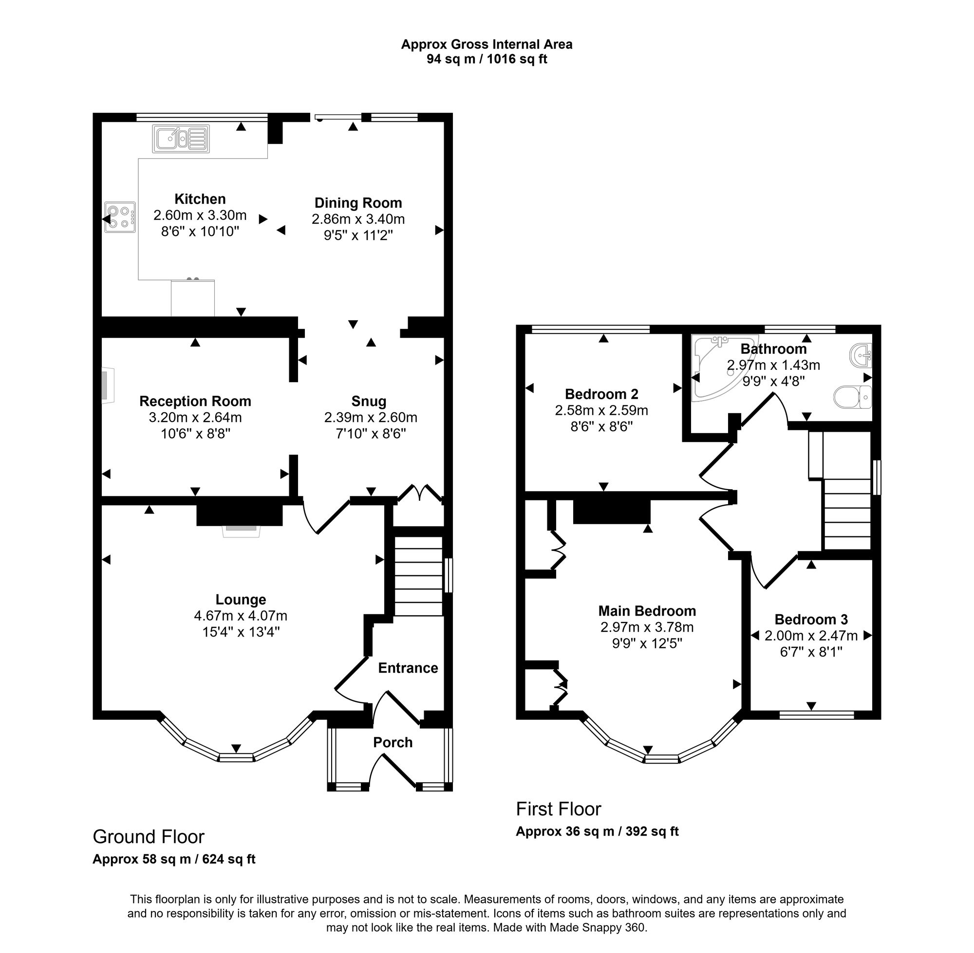 62 Latham Lane, Wigan floorplan