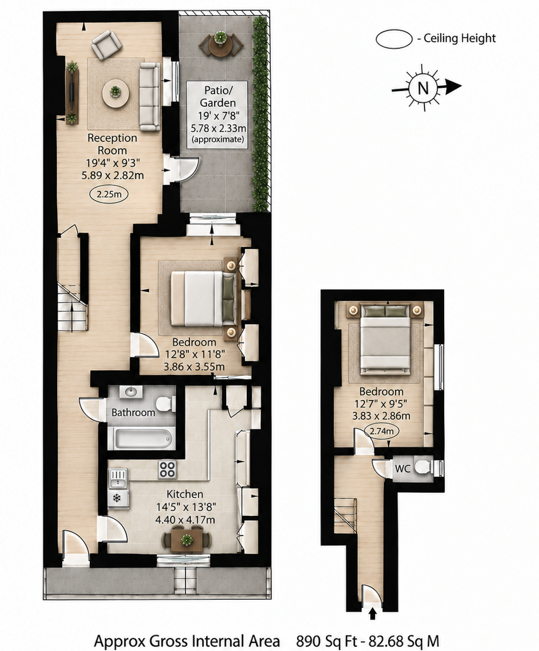 15b Malvern Road, London floorplan