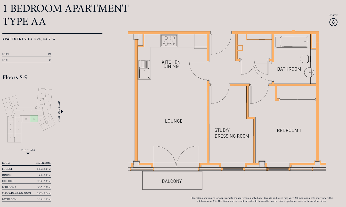 Furness Quay, Grapnel Apartments, Salford, Manchester floorplan