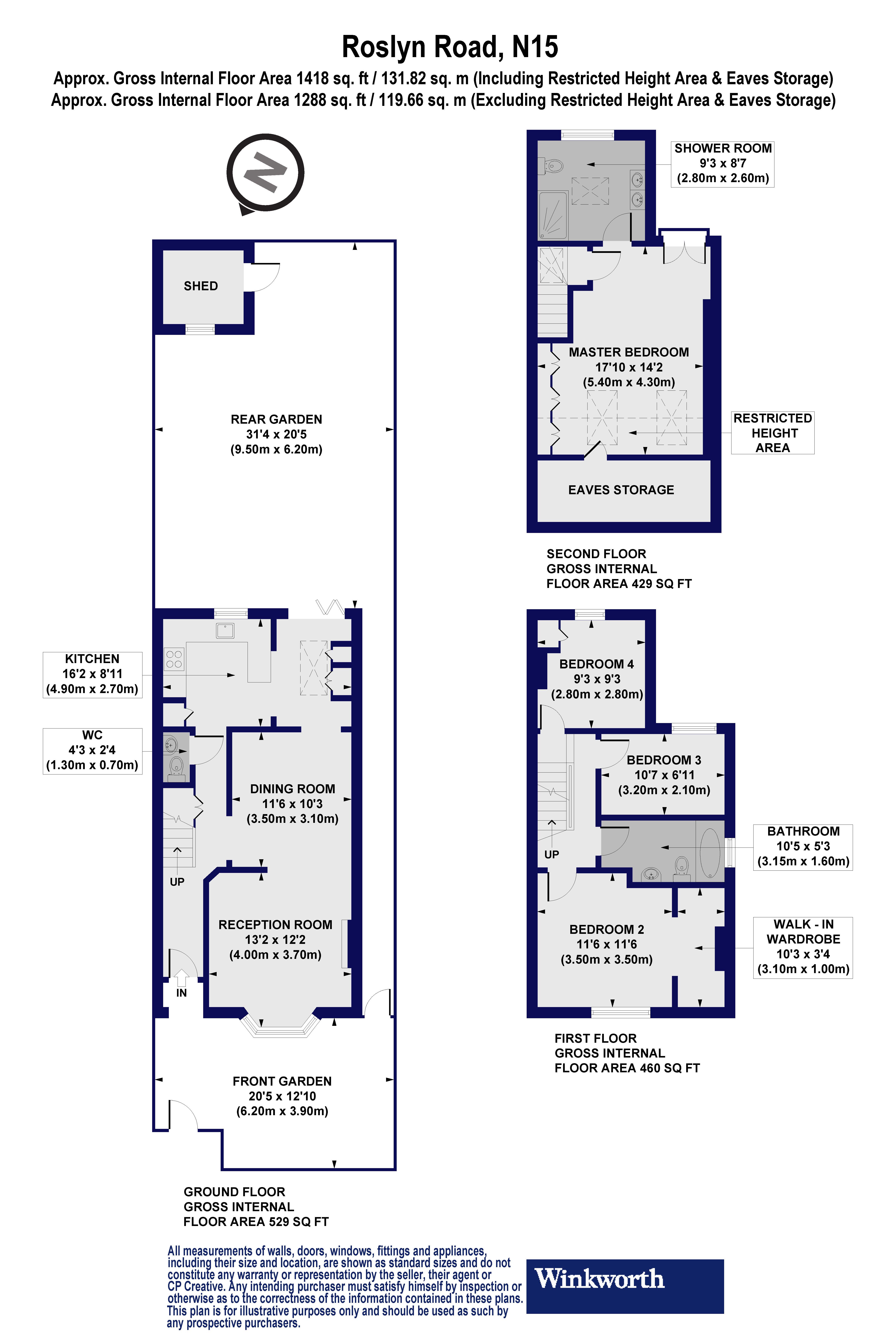 42, Roslyn Road, London floorplan