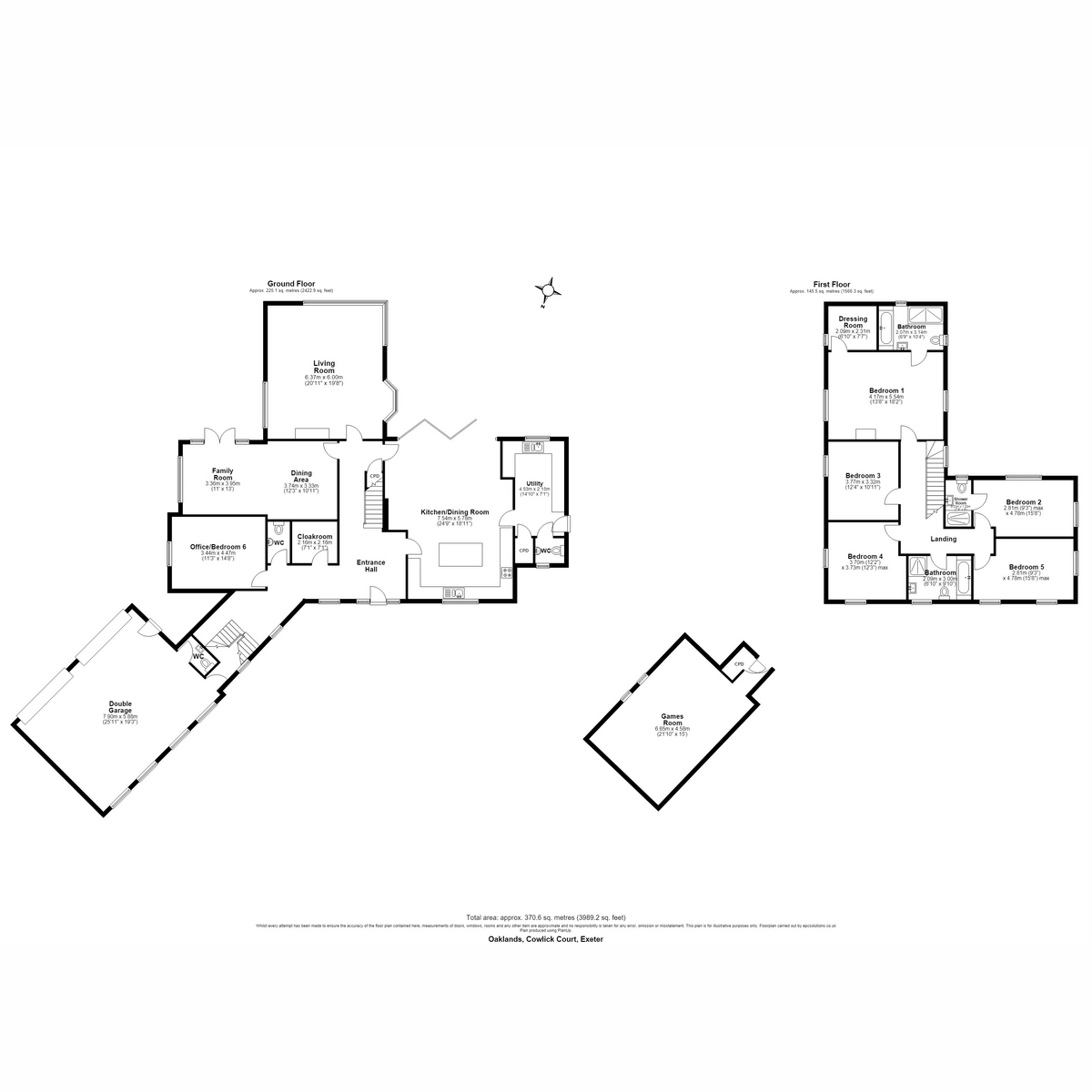 Oaklands, Cowick Court, Exeter floorplan