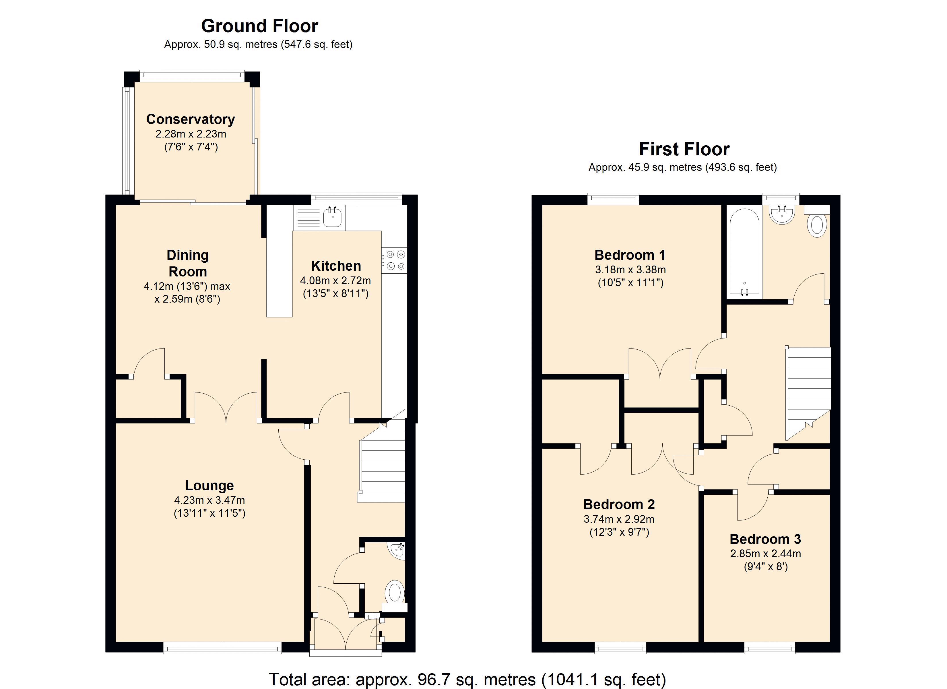 3 Bedrooms Terraced house for sale in Fildes Close, Great Sankey, Warrington WA5