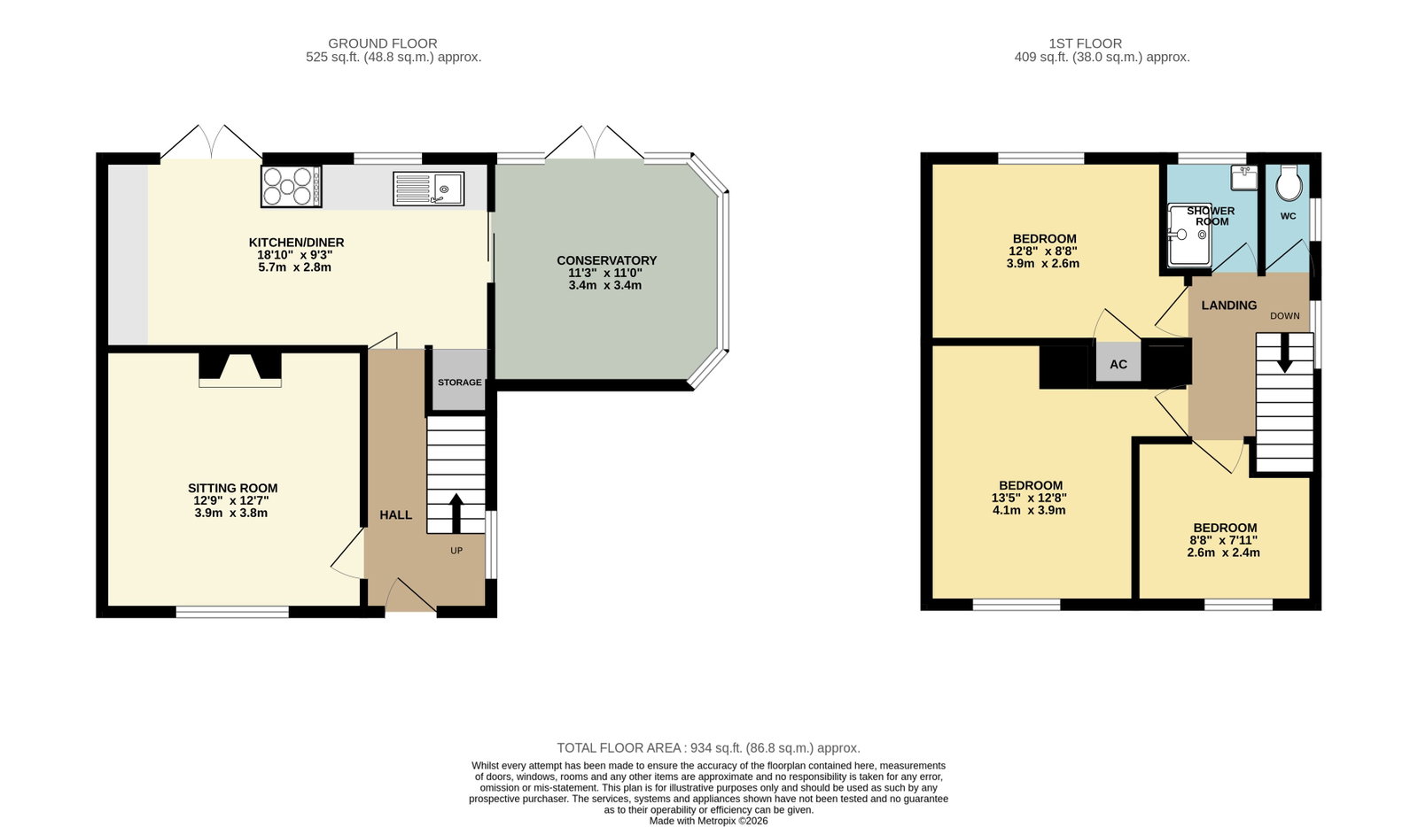 54, Pound Bank Road, Malvern floorplan