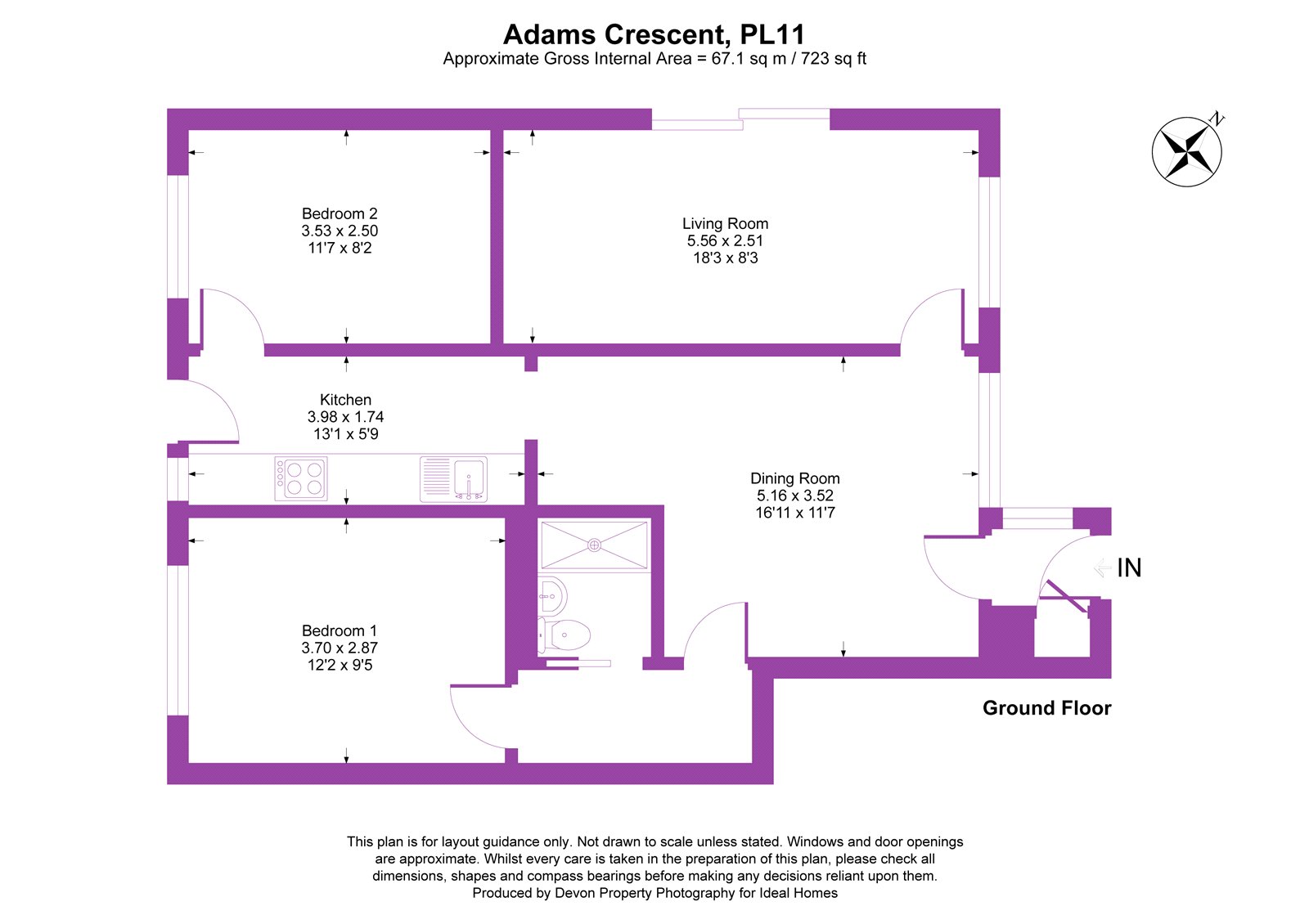 11, Adams Crescent, Cornwall floorplan