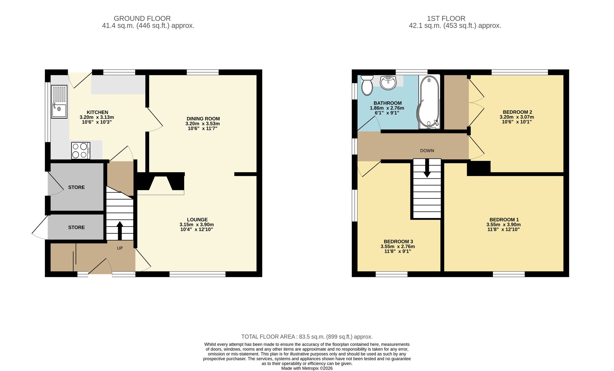 13 Mill Walk, Worksop floorplan
