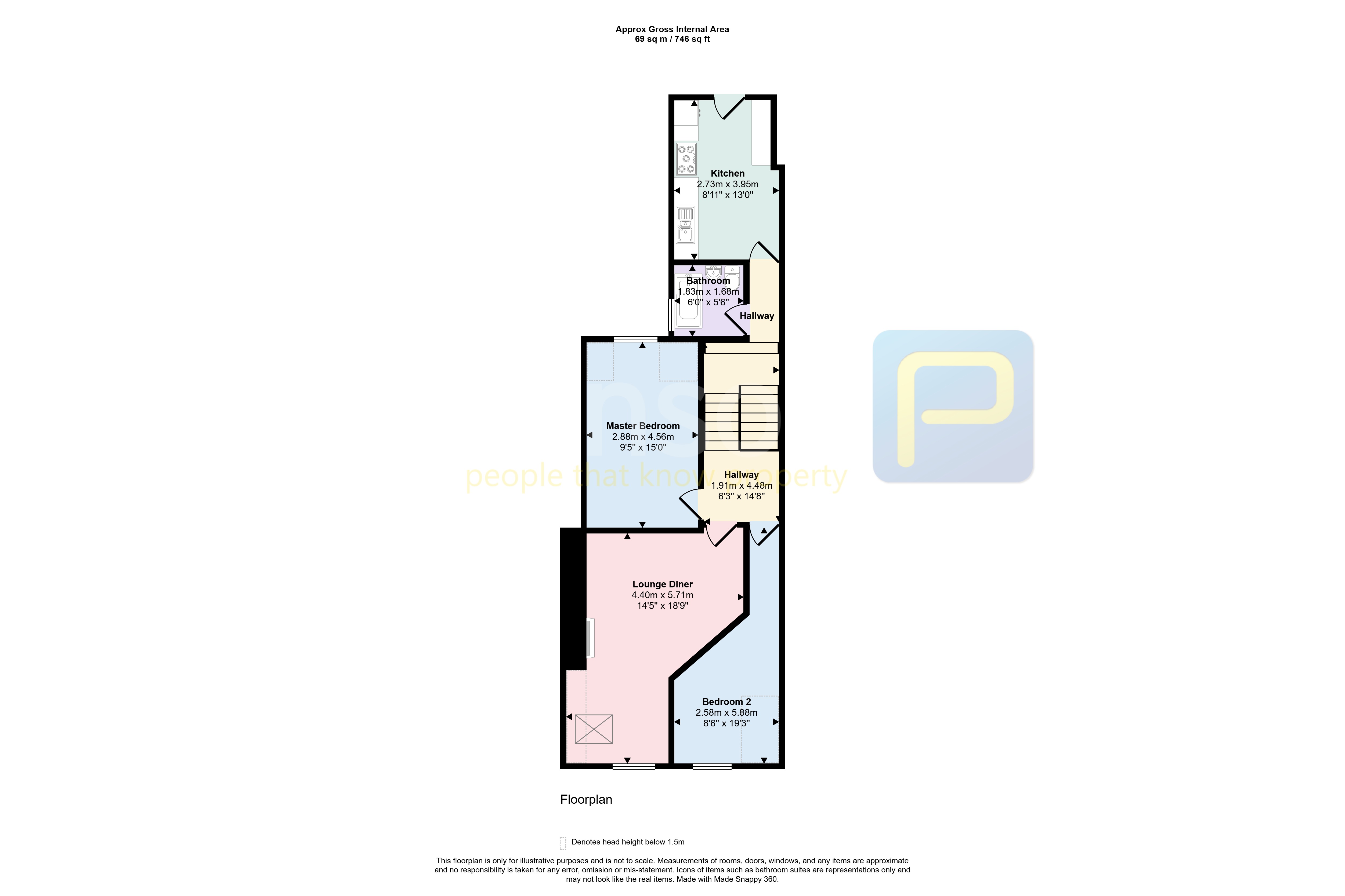 46D, Lawe Road, South Shields floorplan