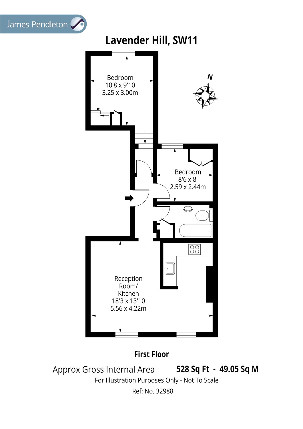 2 Bedrooms Flat to rent in Lavender Hill, Battersea, London SW11