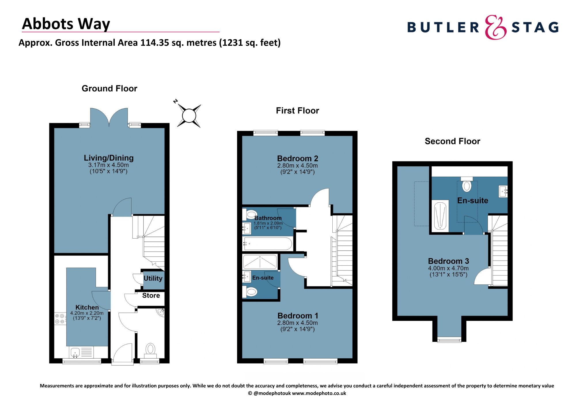9 Abbotts Way Oak Hill Road, Romford floorplan